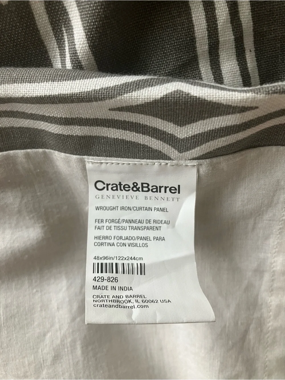 Crate & Barrel Set of 3 (48x96) Curtain Panels
